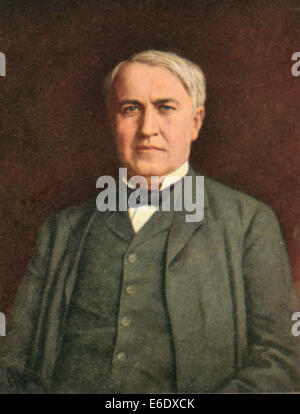 Alva (1847-1931), US-amerikanischer Erfinder, Portrait, Postkarte, ca. 1910 Stockfoto