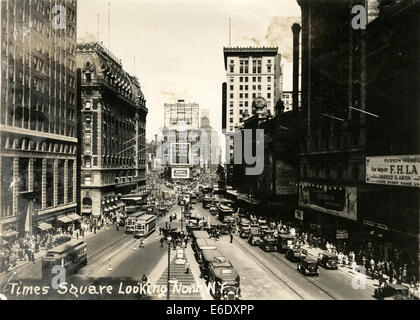 Times Square suchen nördlich von 42nd Street, New York City, USA, ca. 1933 Stockfoto