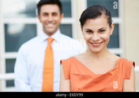 Porträt von Mann und Frau im freien Stockfoto