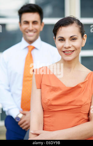 Porträt von Mann und Frau im freien Stockfoto