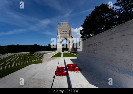 Etaples Commonwealth Soldatenfriedhof in der Nähe von Boulogne in Frankreich Stockfoto