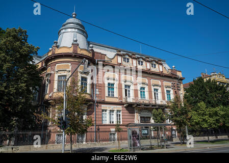 Grand historische Häuser auf Europska Avenija Straße, Osijek, Slawonien, Kroatien Stockfoto