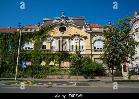 Grand historische Häuser auf Europska Avenija Straße, Osijek, Slawonien, Kroatien Stockfoto