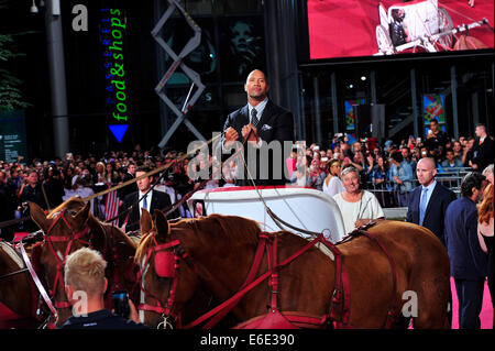 Berlin, Deutschland. 21. August 2014. Dwayne Johnson an die Premiere von "Herkules" in Berlin teilnehmen. Bildnachweis: Dpa picture Alliance/Alamy Live News Stockfoto