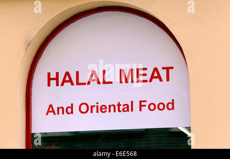 Store halal Essen Stockfoto