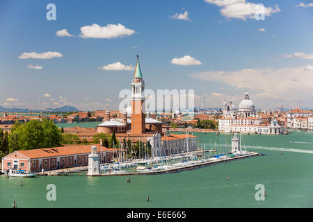 Insel San Giorgio Maggiore & Canale della Giudecca, Venedig Italien Stockfoto