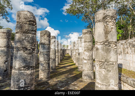 Tempel der tausend Krieger, Chichen Itza, Mexiko Stockfoto