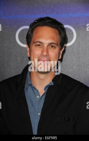 Los Angeles, CA, USA. 21. August 2014. Thomas Sadoski im Ankunftsbereich für Audi feiert Emmys Week 2014, Cecconis, Los Angeles, CA 21. August 2014. Bildnachweis: Elizabeth Goodenough/Everett Collection/Alamy Live-Nachrichten Stockfoto