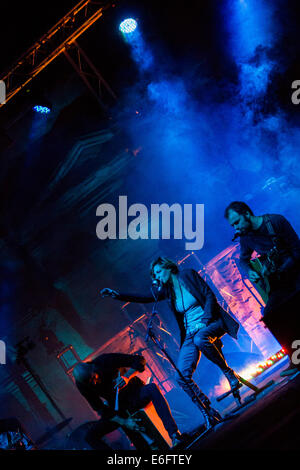 Cumiana, Italien. 21. August 2014. Die italienische Sängerin, Irene Grandi funktioniert akustisches Konzert bei Zoom. Bildnachweis: Elena Aquila/Pacific Press/Alamy Live-Nachrichten Stockfoto