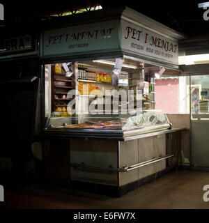 Nehmen Sie Garküche in Gracia Markt, Barcelona, Spanien. Stockfoto