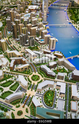 Modell des Bauvorhabens Belgrad Waterfront in Belgrad, Serbien. Stockfoto