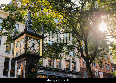 Outdoor-Steam Clock Gastown Vancouver Stockfoto