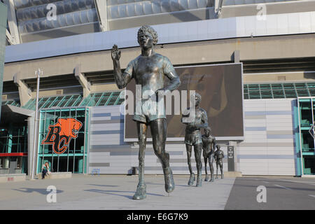 Terry Fox Denkmal Skulpturen BC Place Vancouver Stockfoto