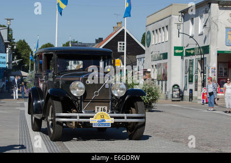 Volvo PV 651 (1930) in Oldtimer-Rallye in Borgholm auf der schwedischen Insel Öland Stockfoto