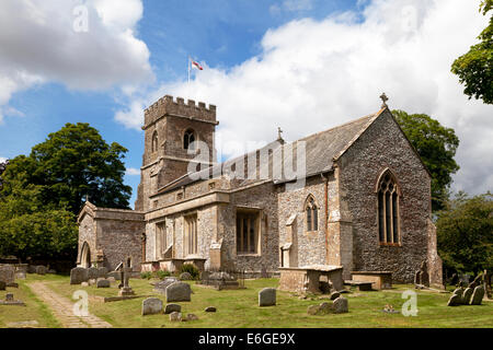 St.-Georgs Kirche am Ogbourne St. George in Wiltshire, England. Stockfoto