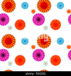 Abstrakten farbigen Hintergrund mit Blumen. Nahtlose Muster. VEC Stockfoto