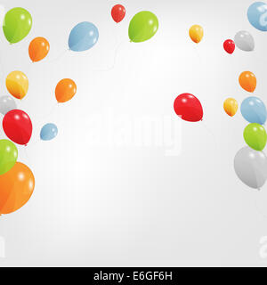 Reihe von bunten Luftballons, Vektor-Illustration. Stockfoto