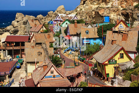 Popeye Village in Malta Stockfoto