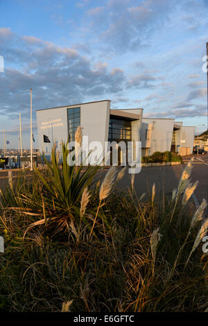 Weymouth und Portland National Sailing Academy, Portland, UK, Schauplatz der 2012 Olympisches Segeln im Vereinigten Königreich. Stockfoto