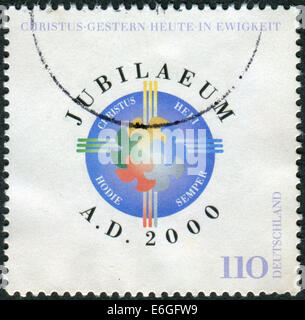 Deutschland - CIRCA 2000: Briefmarke gedruckt in Deutschland, widmet sich das Jahrtausend, circa 2000 Stockfoto