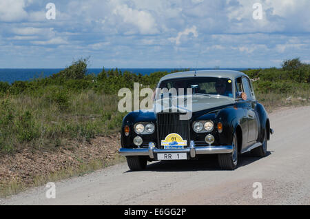 Rolls-Royce Silver Cloud III (1963) in Oldtimer-Rallye in Schweden Stockfoto