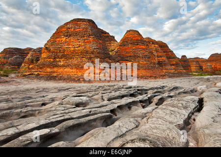 Bienenstock Kuppeln des Purnululu National Park. Stockfoto
