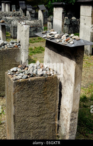 Jüdischer Friedhof am Remuh-Synagoge in Kazimierz-Krakau, Polen, Europa, UNESCO-Weltkulturerbe Stockfoto