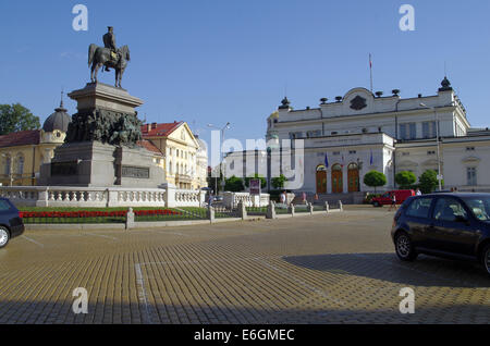 Denkmal zum Tsar Befreier und Assemblée nationale Gebäude in Sofia Stockfoto