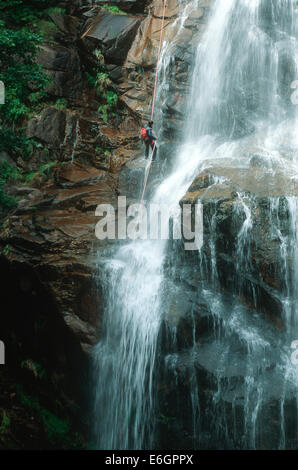 Canyoning in Ardèche. Frankreich Stockfoto