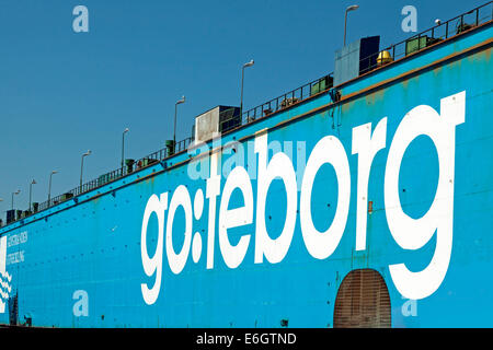 Riesige blaue Dock im Hafen von Göteborg, Bohuslän, Västergötland, Schweden, Skandinavien, Europa. Stockfoto