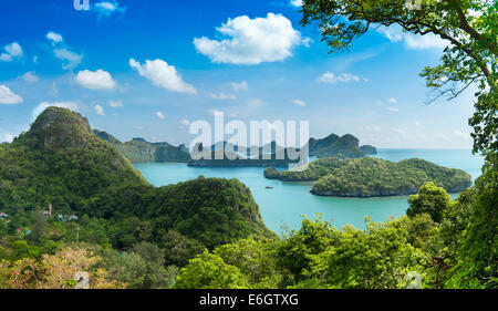 Luftaufnahme des Ang Thong Inseln Nationalparks in Thailand Stockfoto