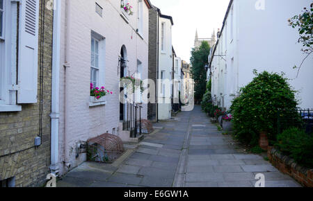 Terrassenförmig angelegten Zeitraum befindet sich in Cambridge, England Stockfoto