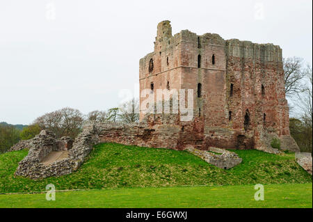 Ruinen von Norham Castle, Northumberland, England Stockfoto