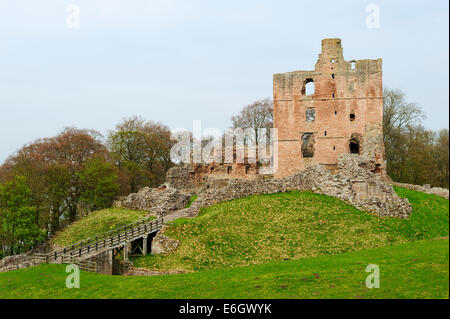 Ruinen von Norham Castle, Northumberland, England Stockfoto