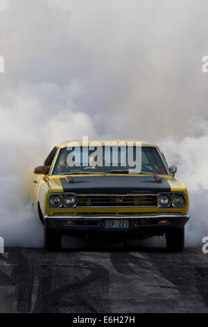 Burnout-Event in Västerås, Schweden 2014 Power Big Meet Stockfoto