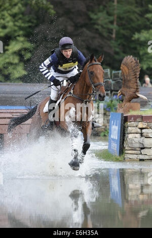 Blair Atholl, Schottland. 23. August 2014. Blair Castle International Horse Trials. Adam Trew (GBR) Reiten Baldaghade im CIC. Bildnachweis: Aktion Plus Sport/Alamy Live-Nachrichten Stockfoto