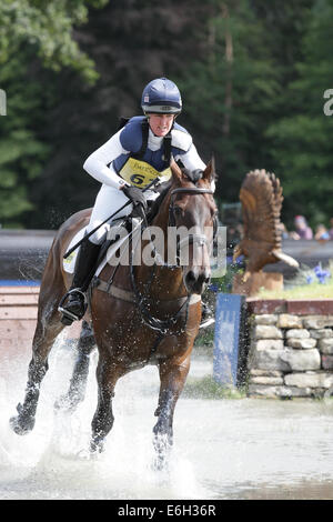 Blair Atholl, Schottland. 23. August 2014. Blair Castle International Horse Trials. Nicola Wilson (GBR) Reiten Wassermühle Vision im CIC. Bildnachweis: Aktion Plus Sport/Alamy Live-Nachrichten Stockfoto