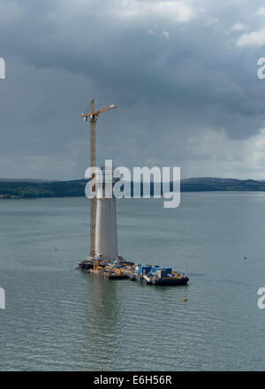 Bau Der queensferry Kreuzung (ehemals her Austausch Kreuzung) Über das Erhabene Stockfoto