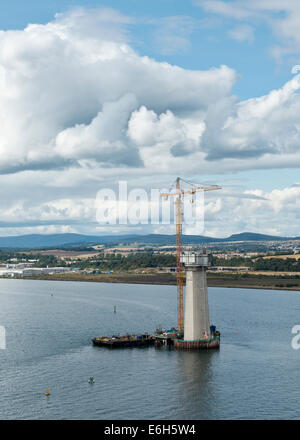 Bau Der queensferry Kreuzung (ehemals her Austausch Kreuzung) über die Firth-of-forth. Stockfoto