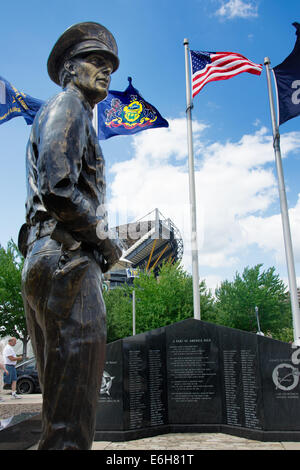 Die Law Enforcement Büros Memorial von Allegheny County ist in Pittsburgh, Pennsylvania, North Shore, zu Ehren der gefallenen Offiziere. Stockfoto