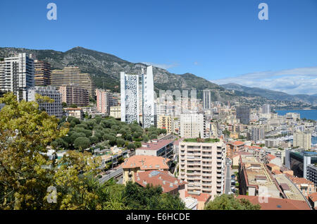 Panoramablick über Monaco Stockfoto