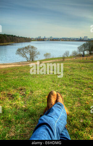 HDR-Foto. Frühling-Wiedergeburt der Natur. Stockfoto