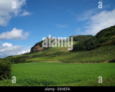 Typische Landschaft der Jura-Region in der Nähe von Chateau-Chalon in Frankreich Stockfoto