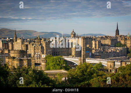 Am frühen Morgen Blick vom Calton Hill in Edinburgh, Schottland Stockfoto