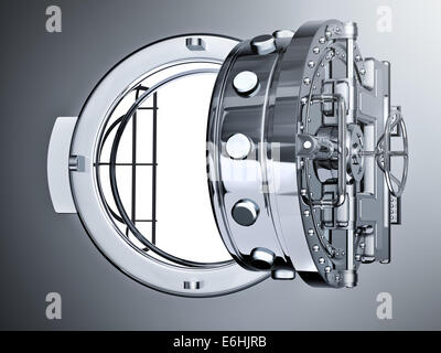 Tresortür öffnen Bank - 3d render Stockfoto
