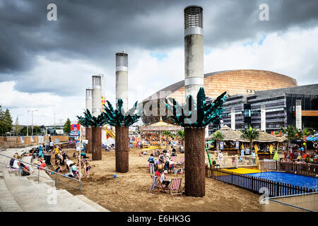 Roald Dahl Plass in Cardiff Bay. Stockfoto