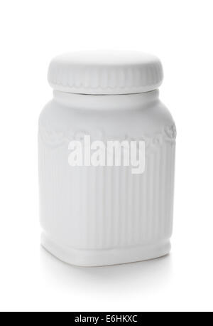 Keramischen Behälter. Isoliert auf weißem Hintergrund Stockfoto