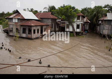 Bangladesch. 24. August 2014. Erosion durch die Padma-River in der Nähe der Mawa vielen Menschen verloren ihr Land in der Erosion in Padma, sie sind jetzt obdachlos. Bangladesch gehört zu den am dichtesten bevölkerten Länder der Welt mit 32 % Küstengebiet, das ist 47,211.square Kilometer. Nach der Volkszählung im Jahr 2001 leben rund 35 Millionen Menschen in der Küstenregion, die 28 % der Gesamtbevölkerung ist. Entsprechend der geografischen Lage und Biodiversität, it.is zu sagen, dass das Küstenökosystem der am stärksten diversifizierte und sich ständig verändernden. Es verfügt über eine lebendige potentials.as sowie gefährdet und Gefahren. THR Stockfoto