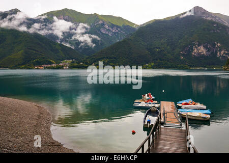 Lago di Ledro, westlich des Gardasees, Trento, Italien, Europa Stockfoto