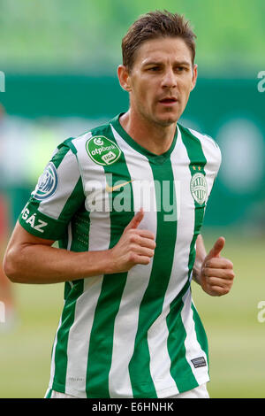 Budapest, Ungarn. 24. August 2014. Zoltan Gera der FTC bei Ferencvaros vs. Nyiregyhaza OTP Bank Liga Fußball match bei Groupama Arena am 24. August 2014 in Budapest, Ungarn. Bildnachweis: Laszlo Szirtesi/Alamy Live-Nachrichten Stockfoto